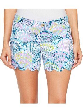 Lilly Pulitzer Buttercup Shorts Oh Shello Design Serene Blue 14